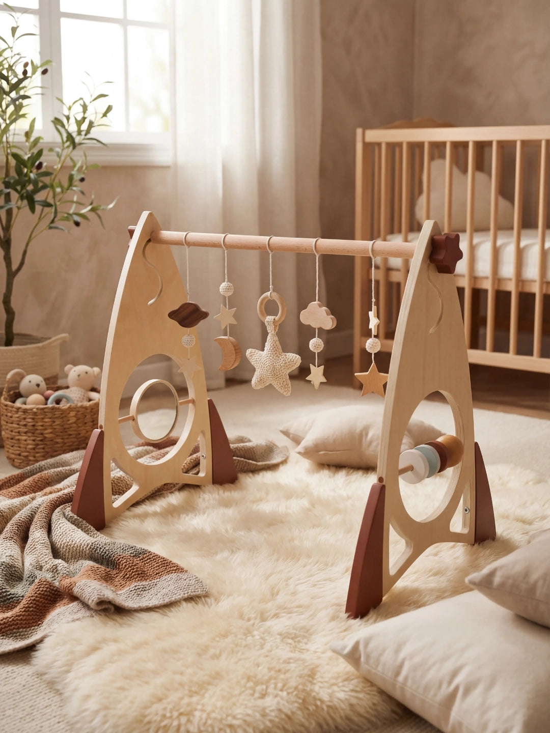 Arche d'éveil en bois - Fusée