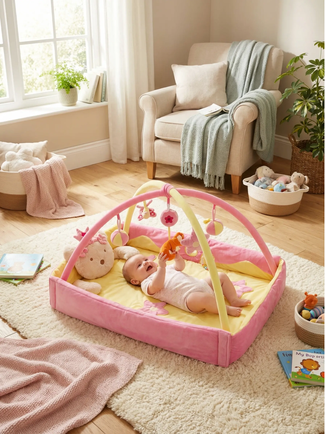 Arche d'Éveil avec Tapis Rectangulaire