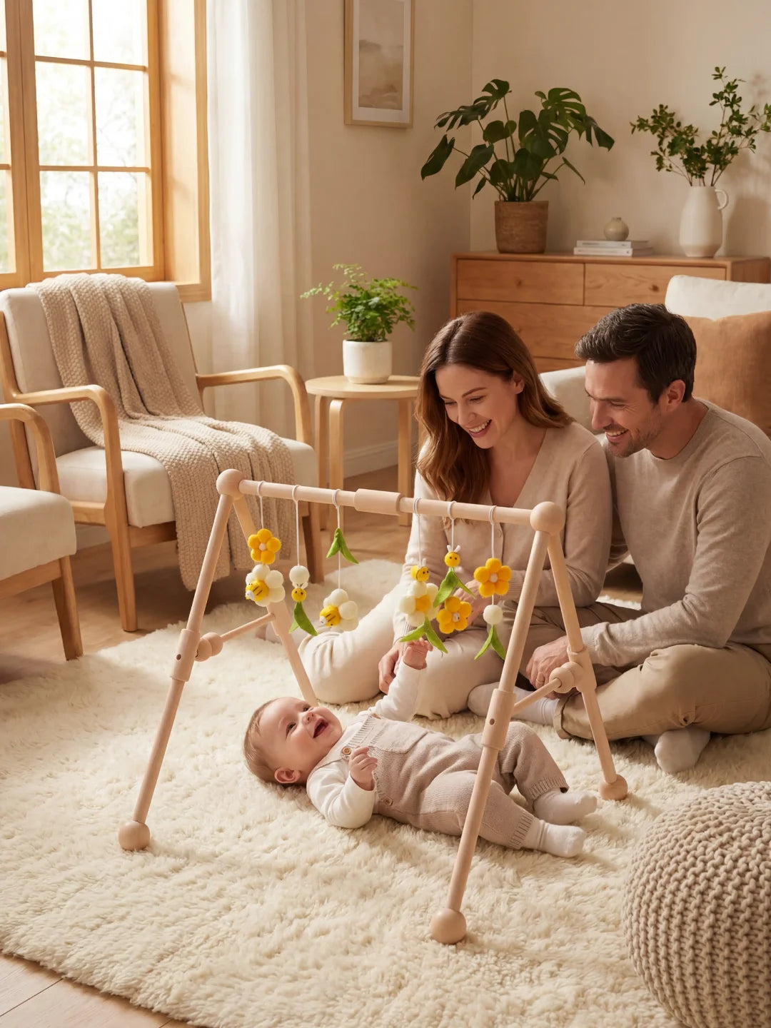 Arche d'éveil en bois clair