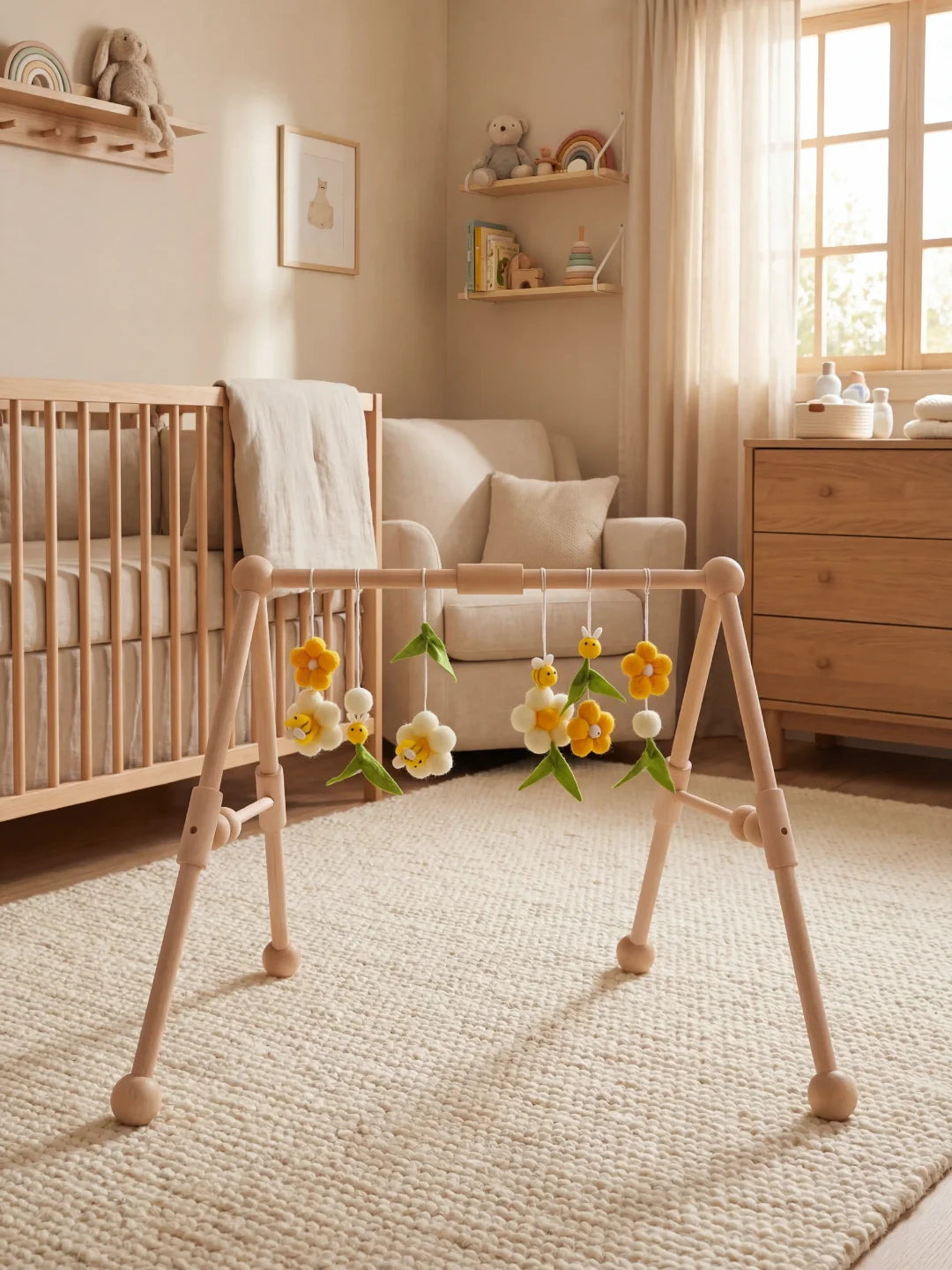 Arche d'éveil en bois clair