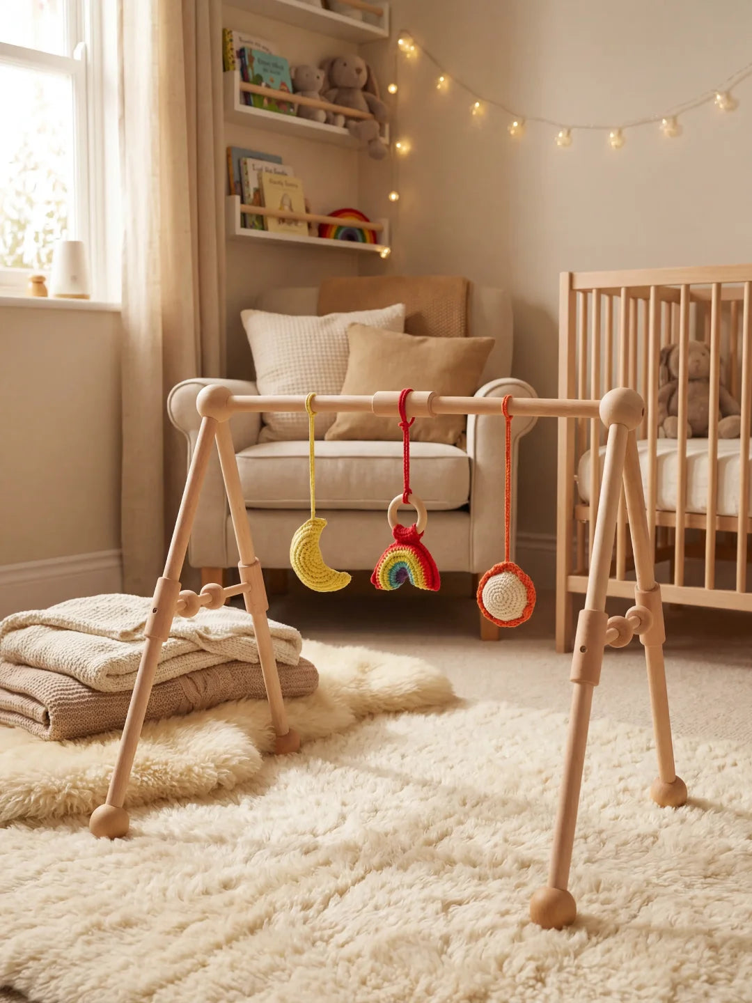 Arche d'éveil en bois clair