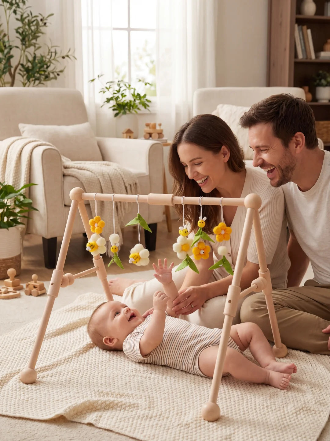 Arche d'éveil en bois clair