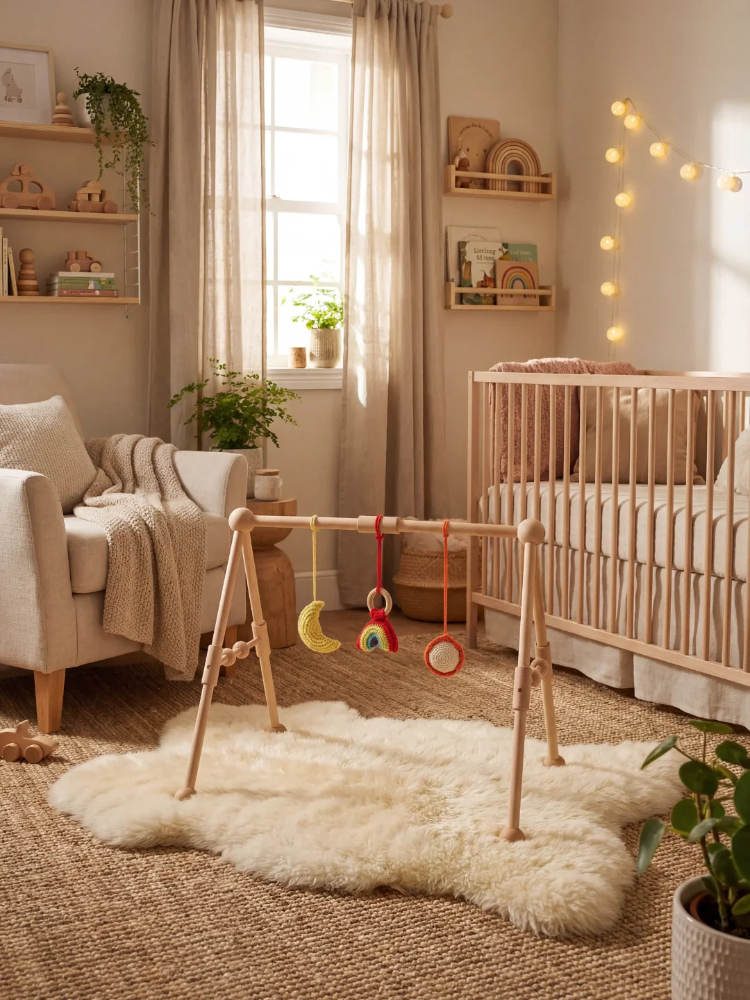 Arche d'éveil en bois clair