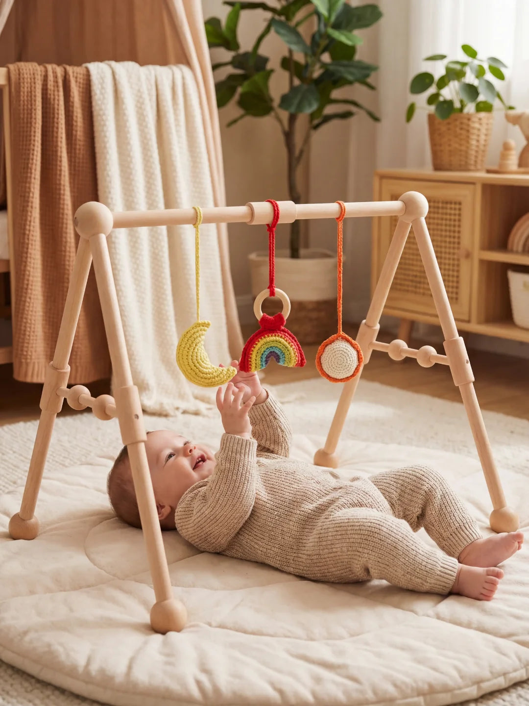 Arche d'éveil en bois clair