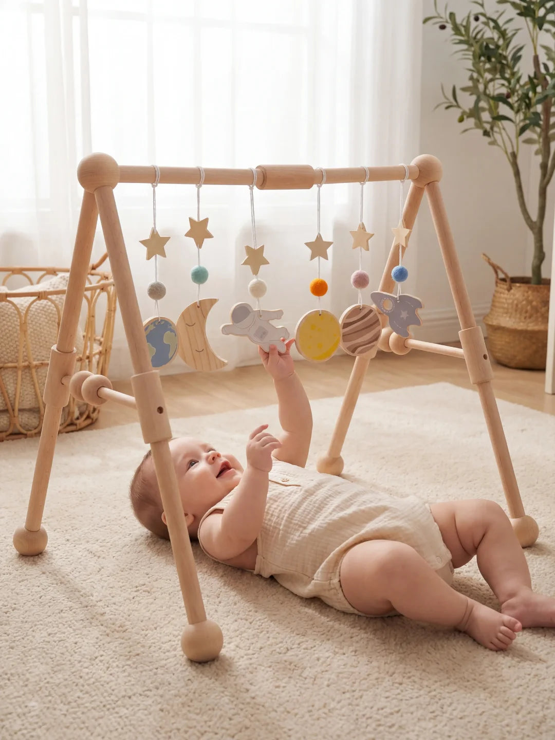 Arche d'éveil en bois clair