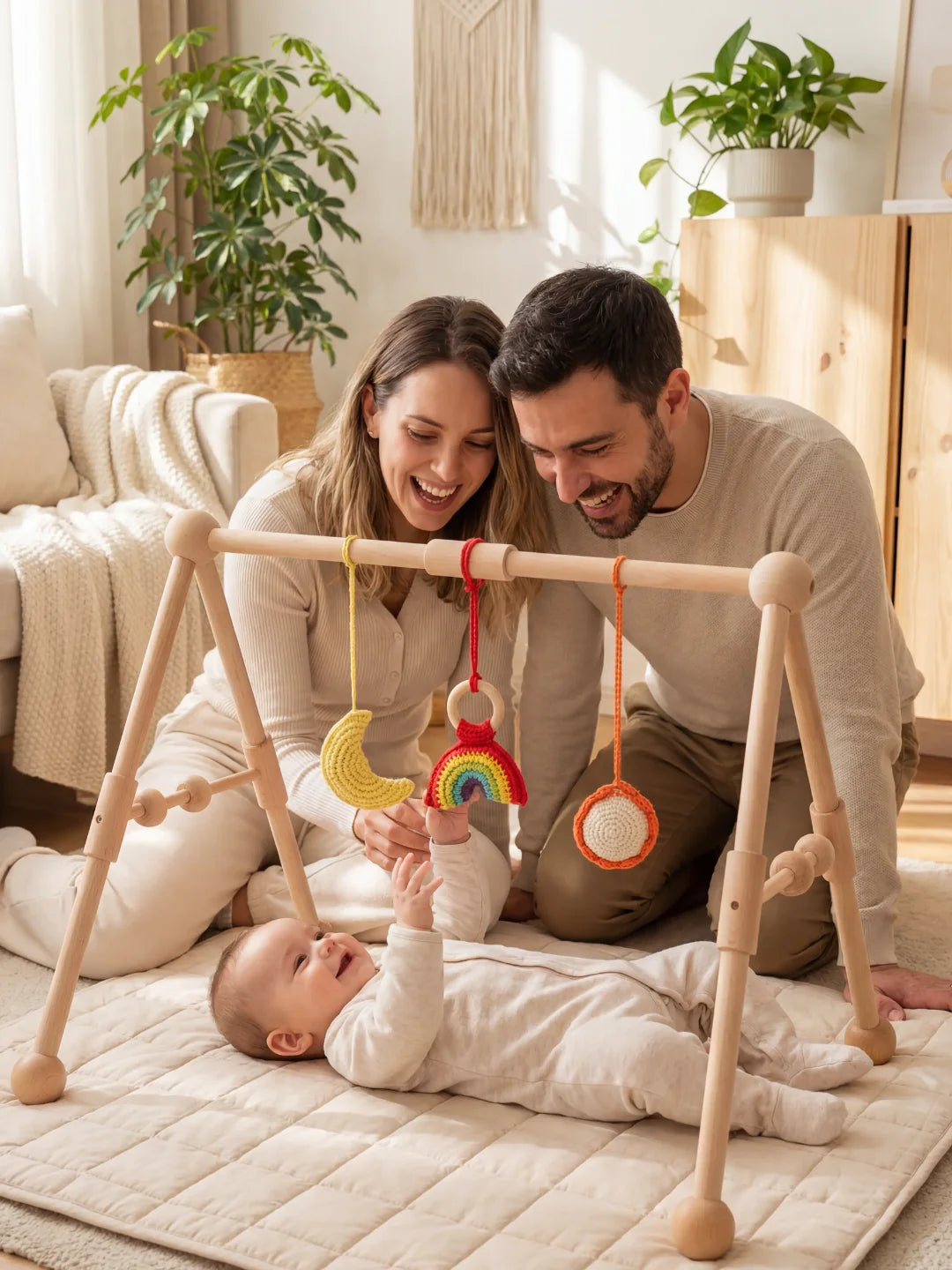 Arche d'éveil en bois clair