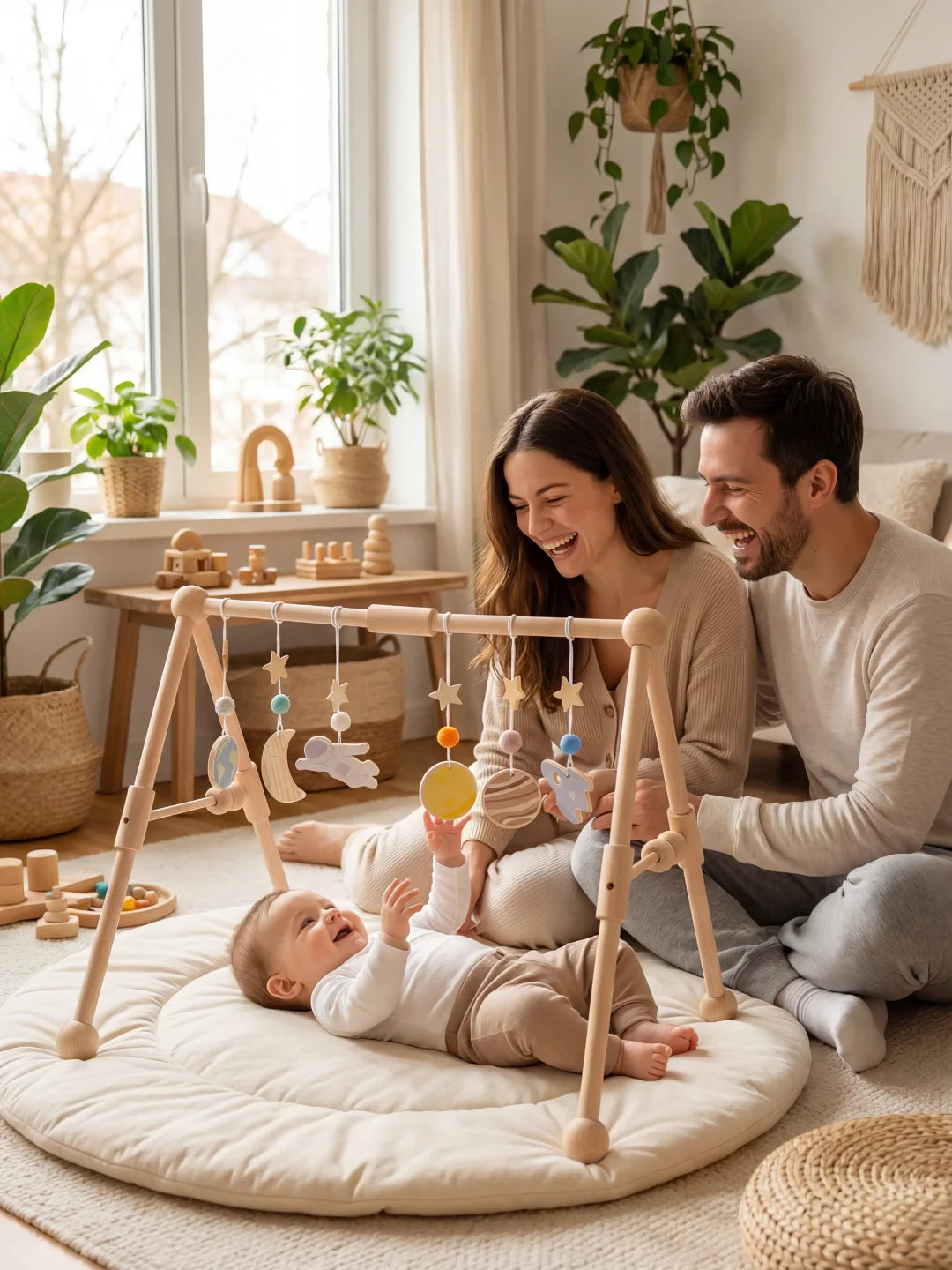 Arche d'éveil en bois clair
