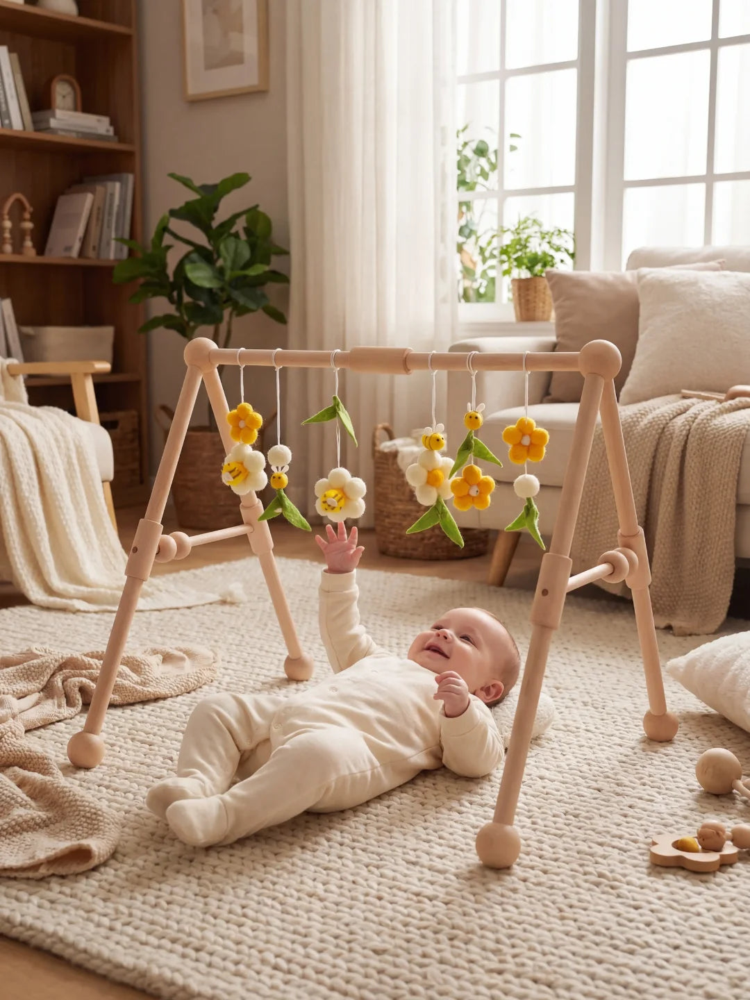 Arche d'éveil en bois clair