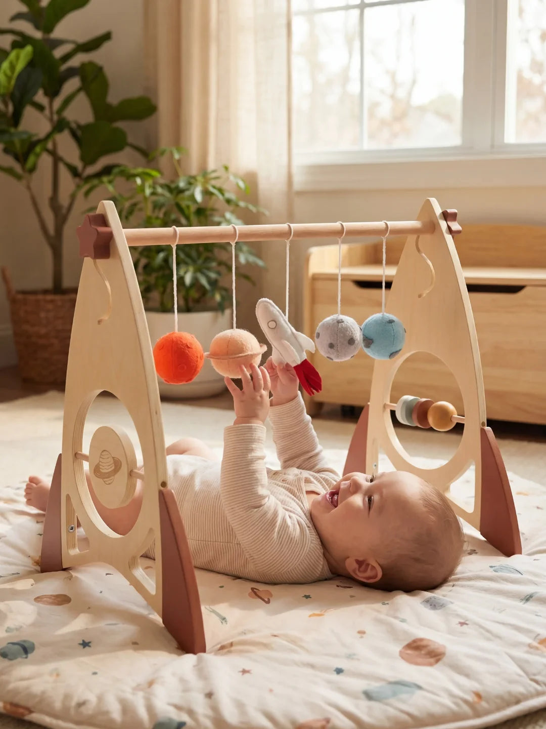 Arche d'éveil en bois - Fusée