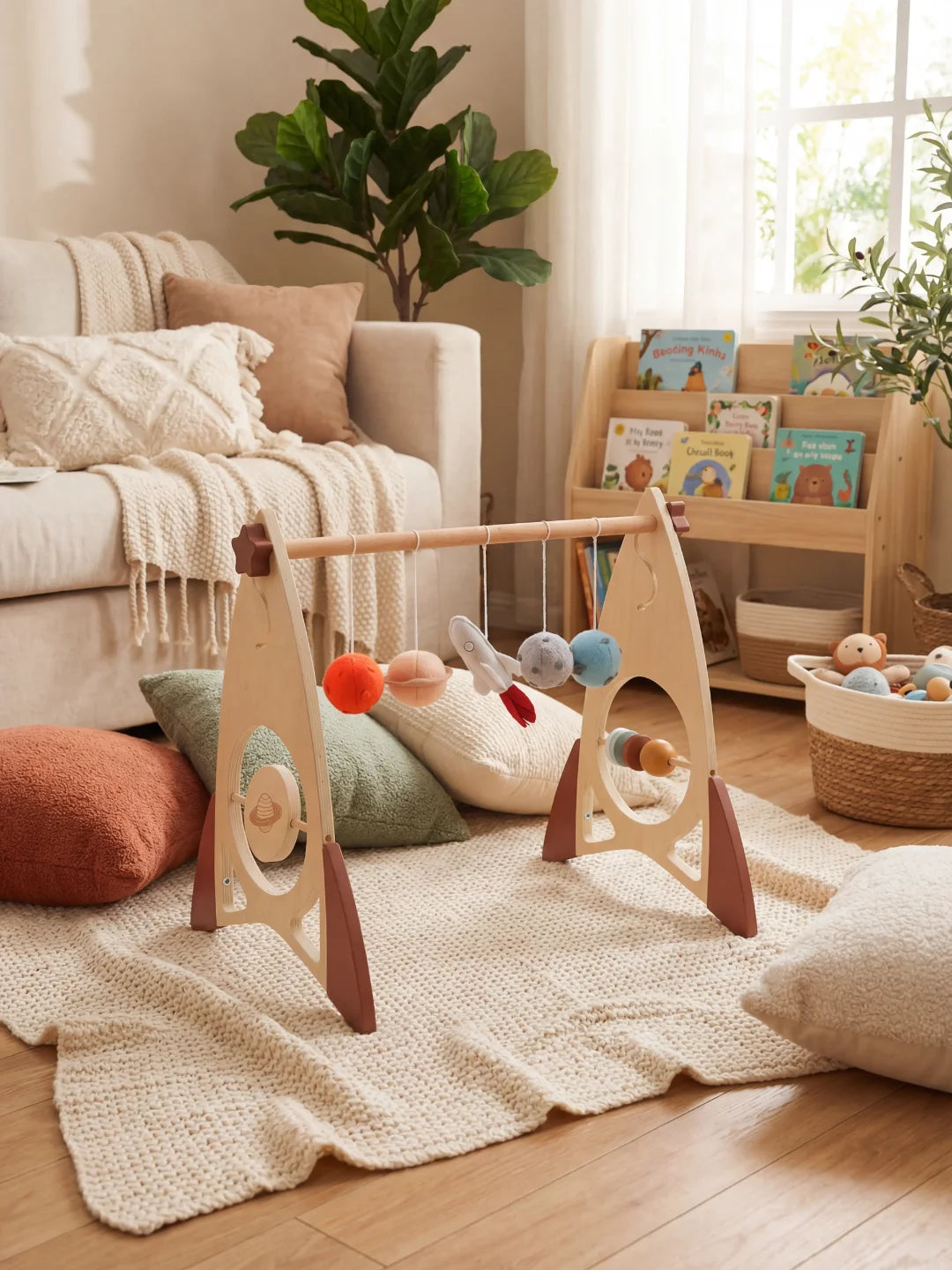 Arche d'éveil en bois - Fusée