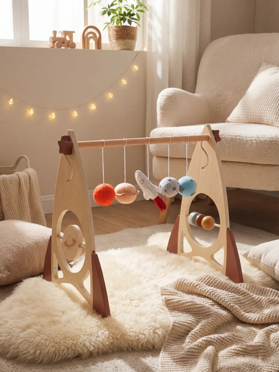 Arche d'éveil en bois - Fusée