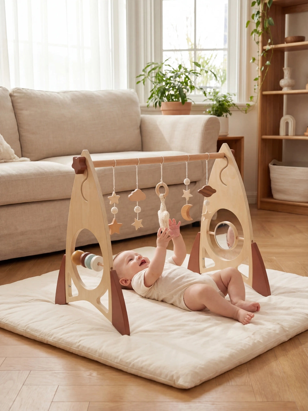 Arche d'éveil en bois - Fusée