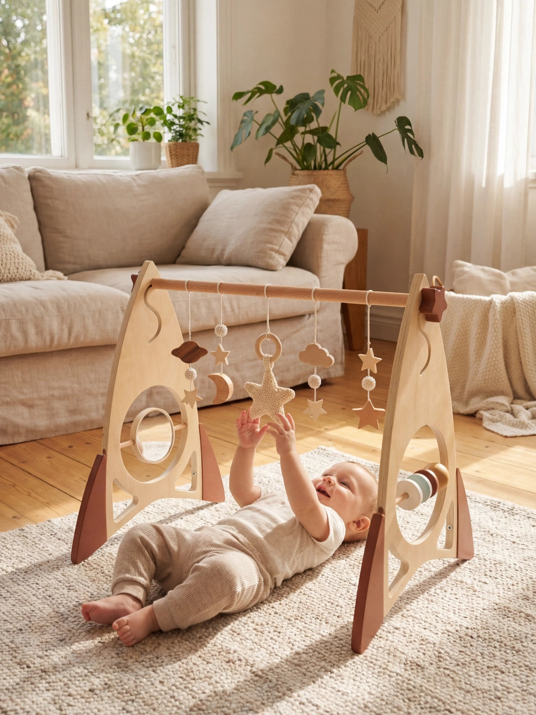 Arche d'éveil en bois - Fusée