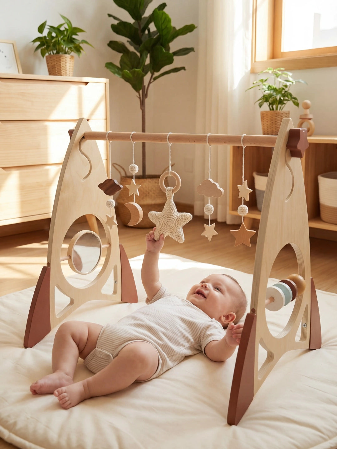 Arche d'éveil en bois - Fusée