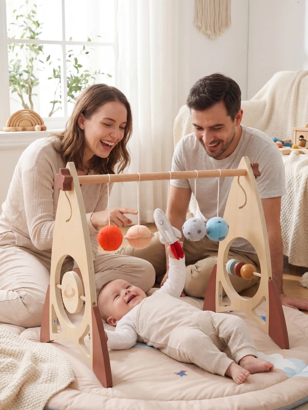 Arche d'éveil en bois - Fusée