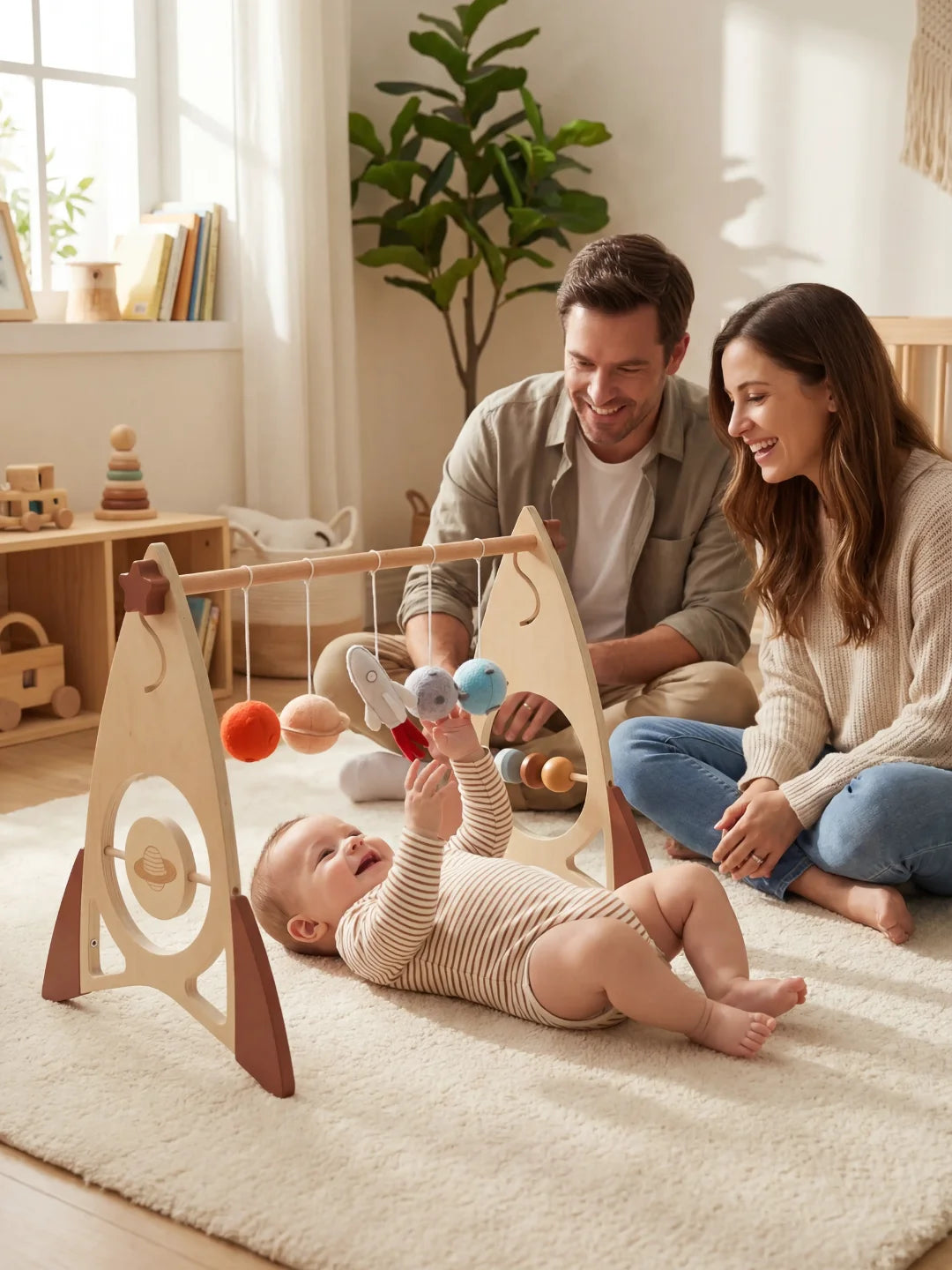 Arche d'éveil en bois - Fusée
