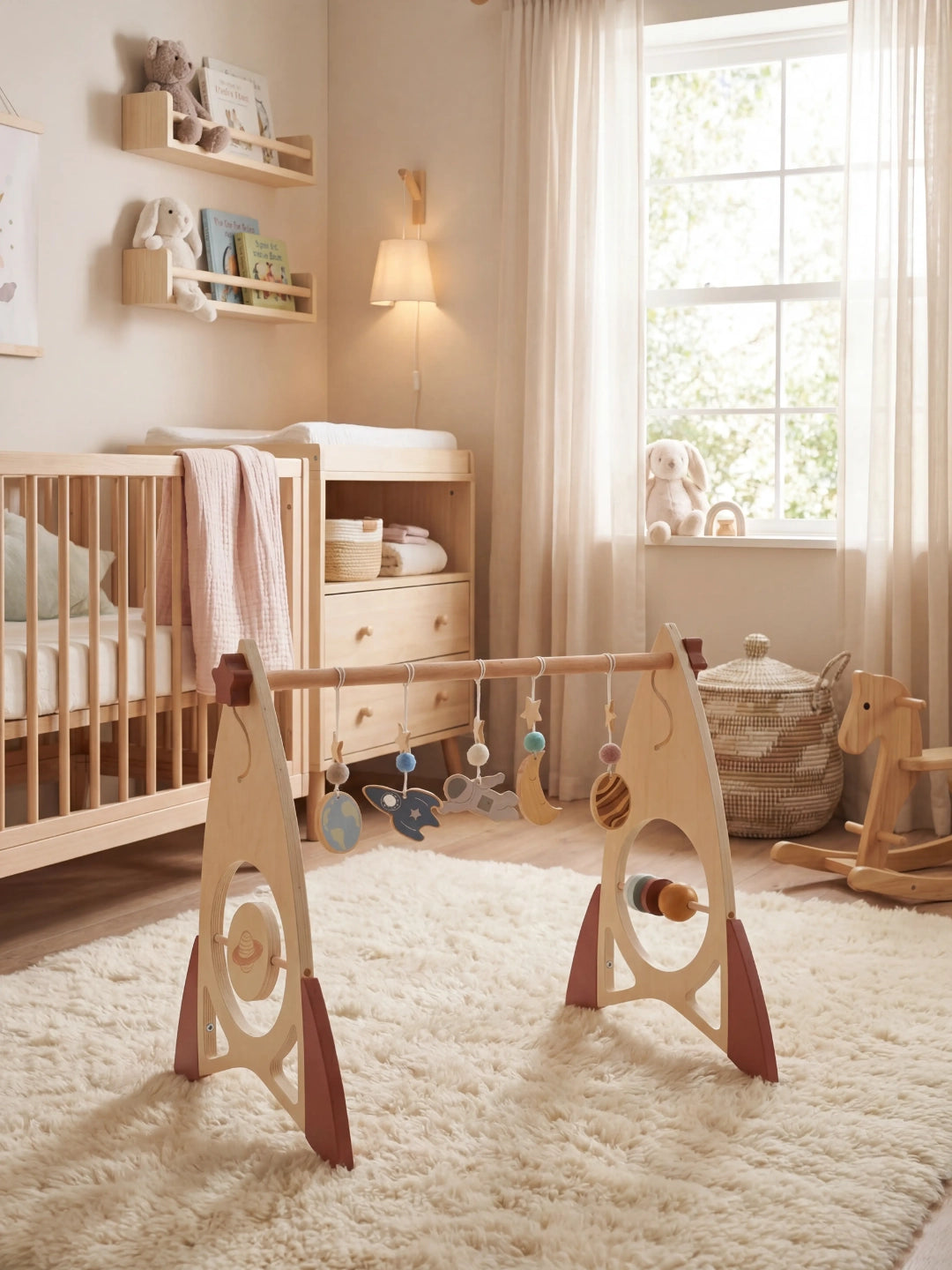 Arche d'éveil en bois - Fusée