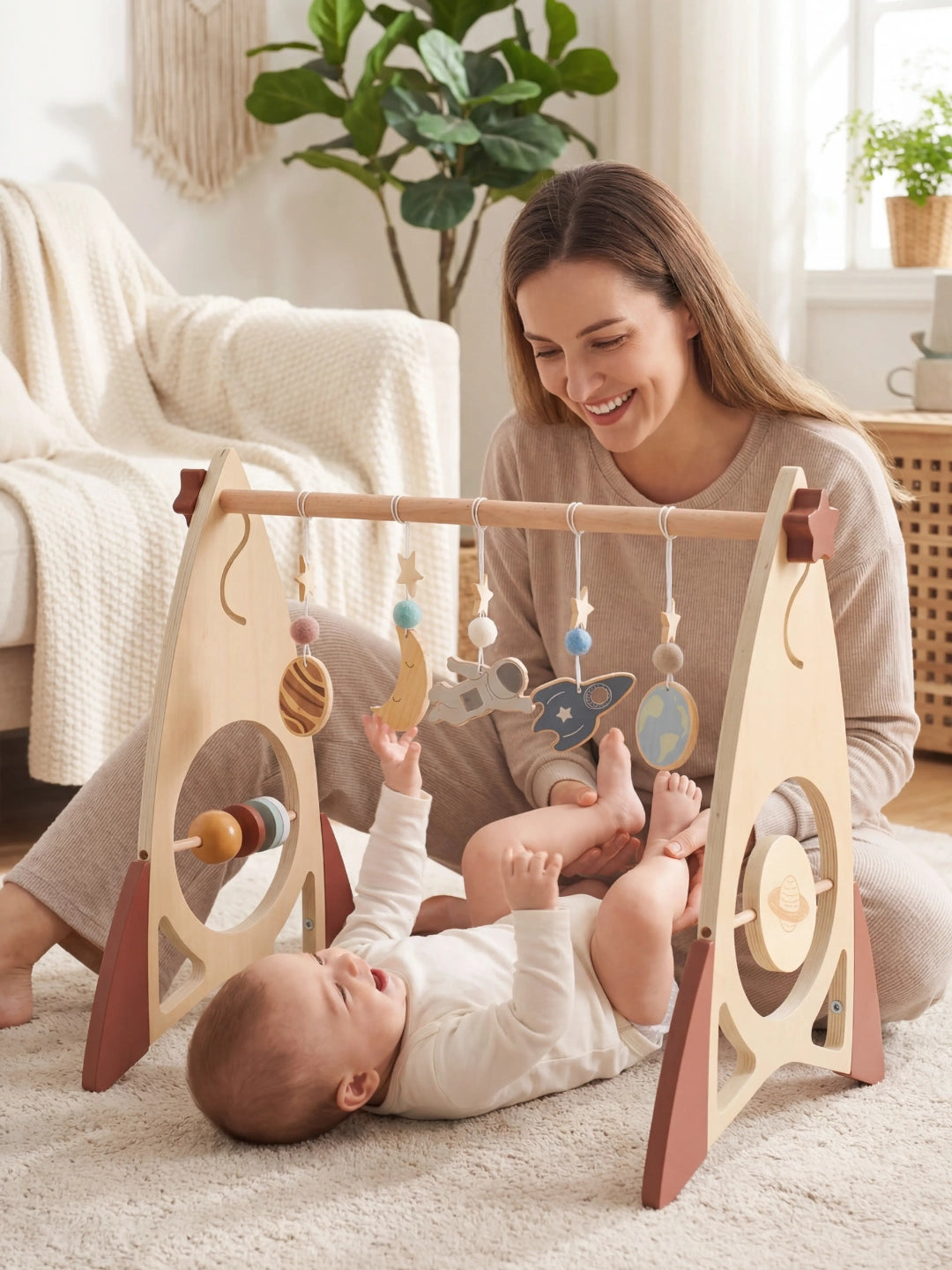 Arche d'éveil en bois - Fusée