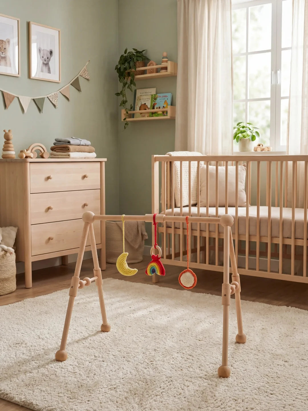 Arche d'éveil en bois clair