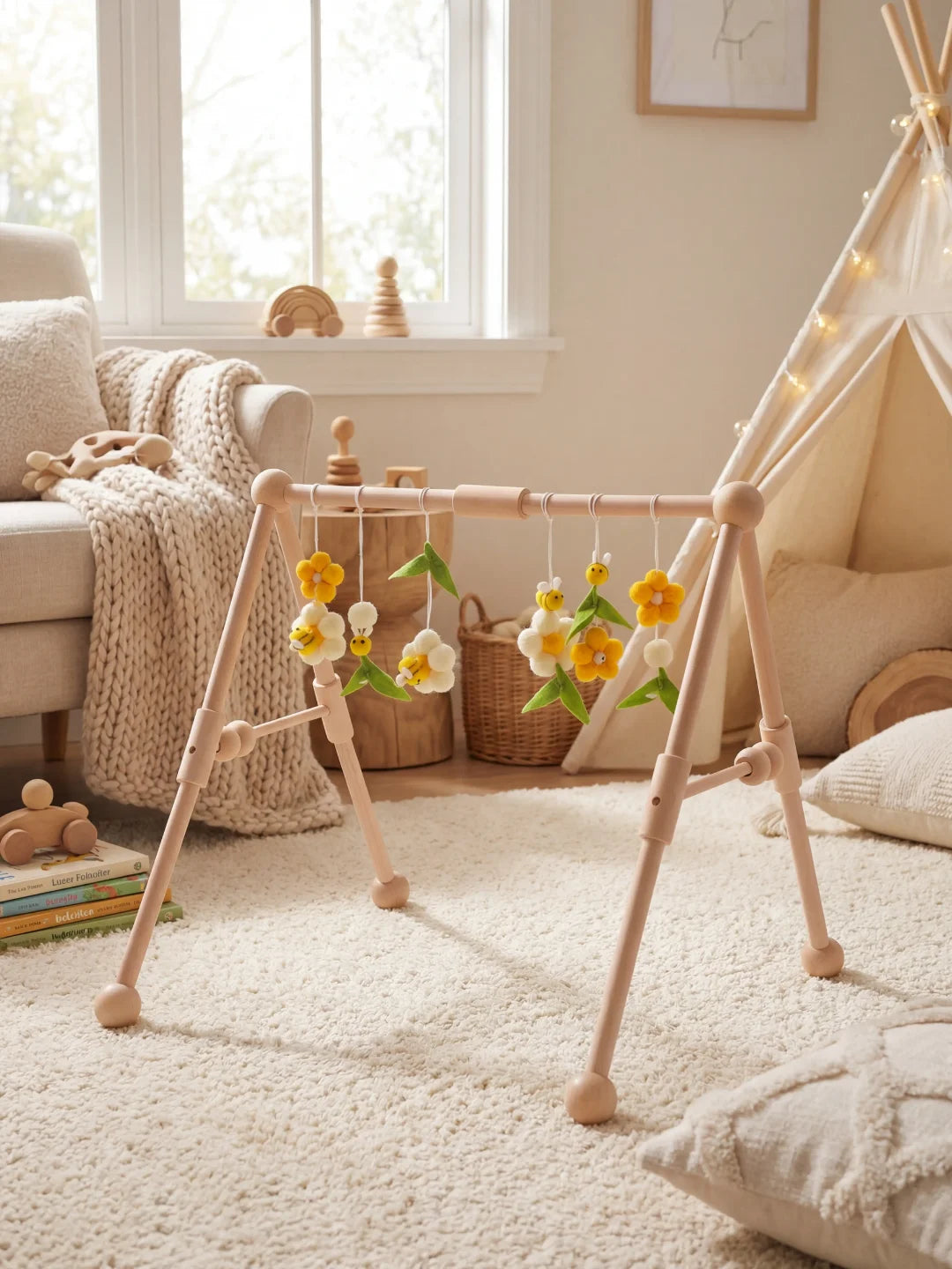 Arche d'éveil en bois clair