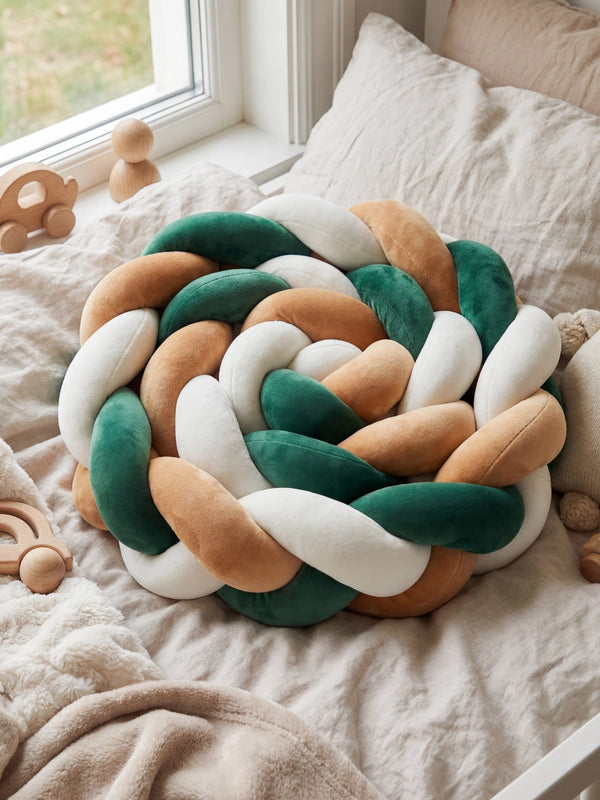 Tresse 3 brins tricolore, Aventurier, en velours, pour la chambre de bébé