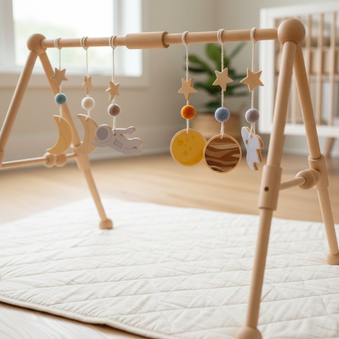 Arche d'éveil en bois clair