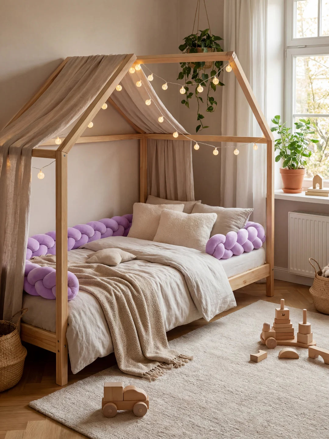 Tresse de lit 3 brins - couleur unie