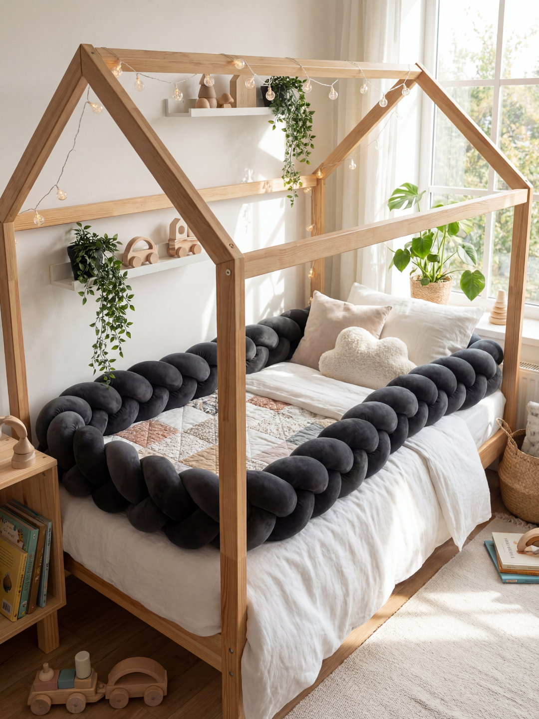 Tresse de lit 3 brins - couleur unie