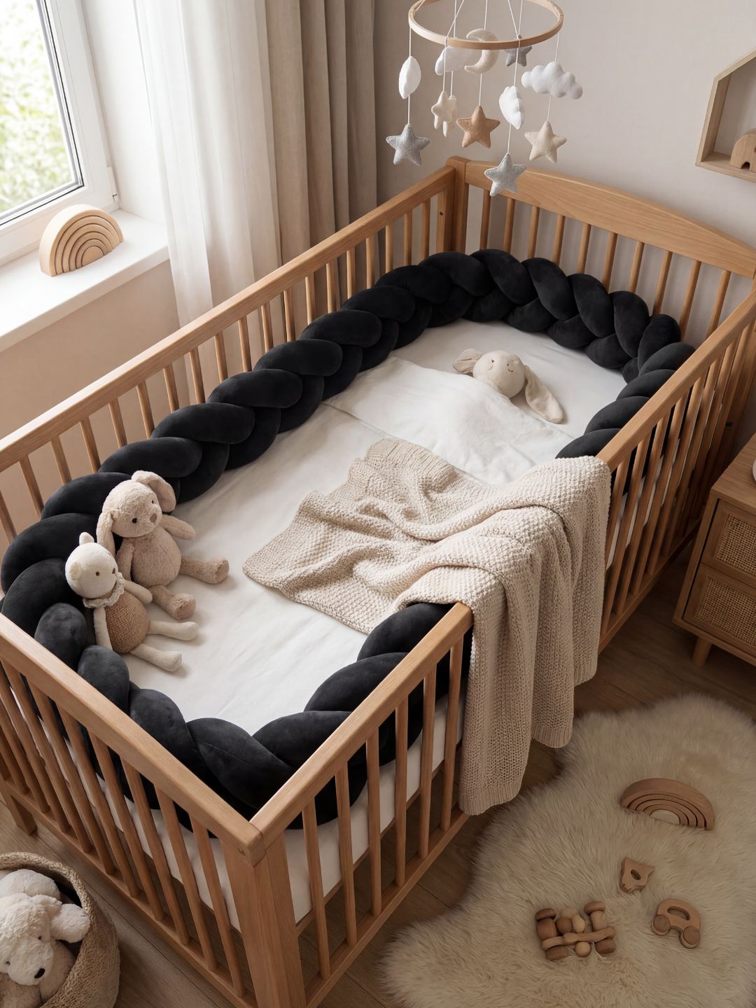 Tresse de lit 3 brins - couleur unie