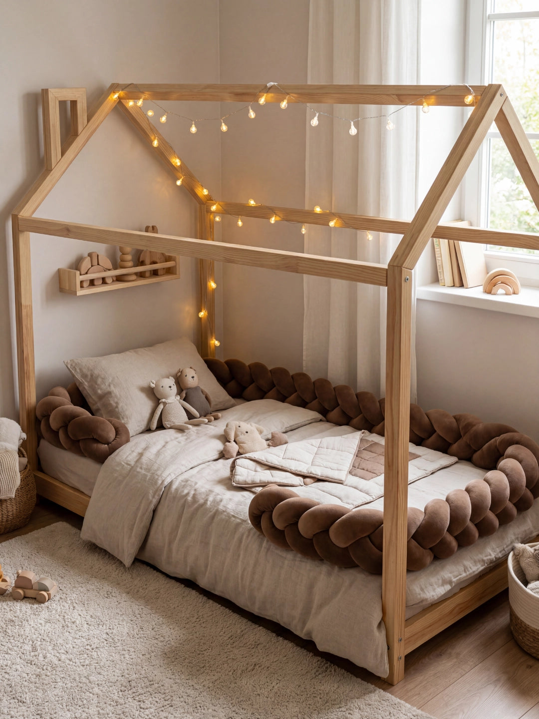 Tresse de lit 3 brins - couleur unie