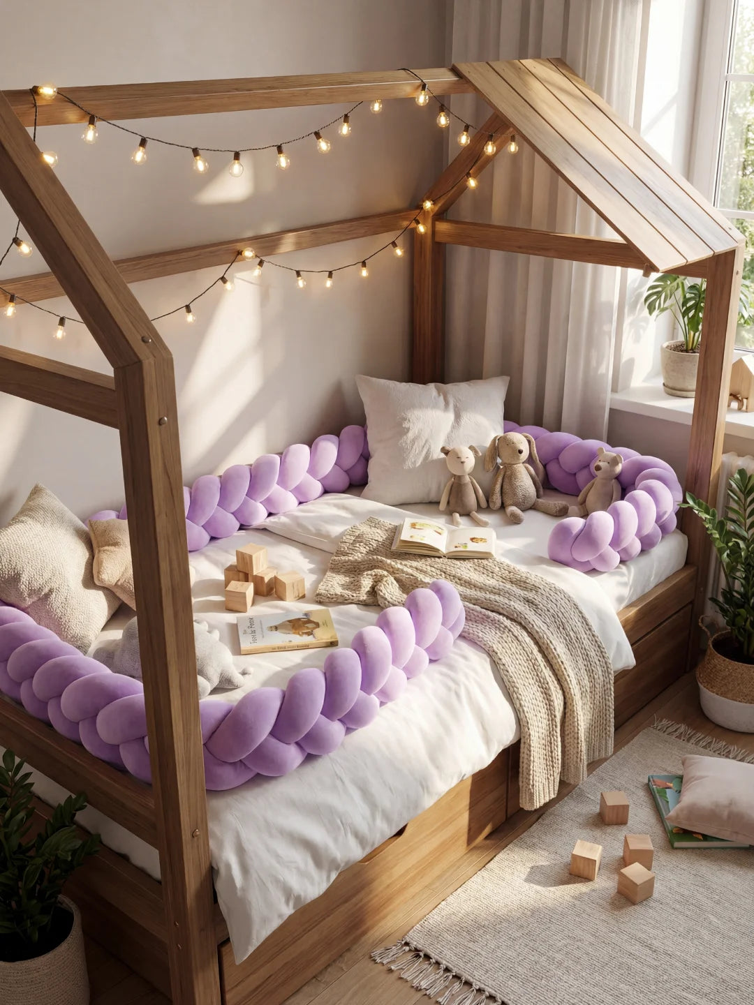 Tresse de lit 3 brins - couleur unie